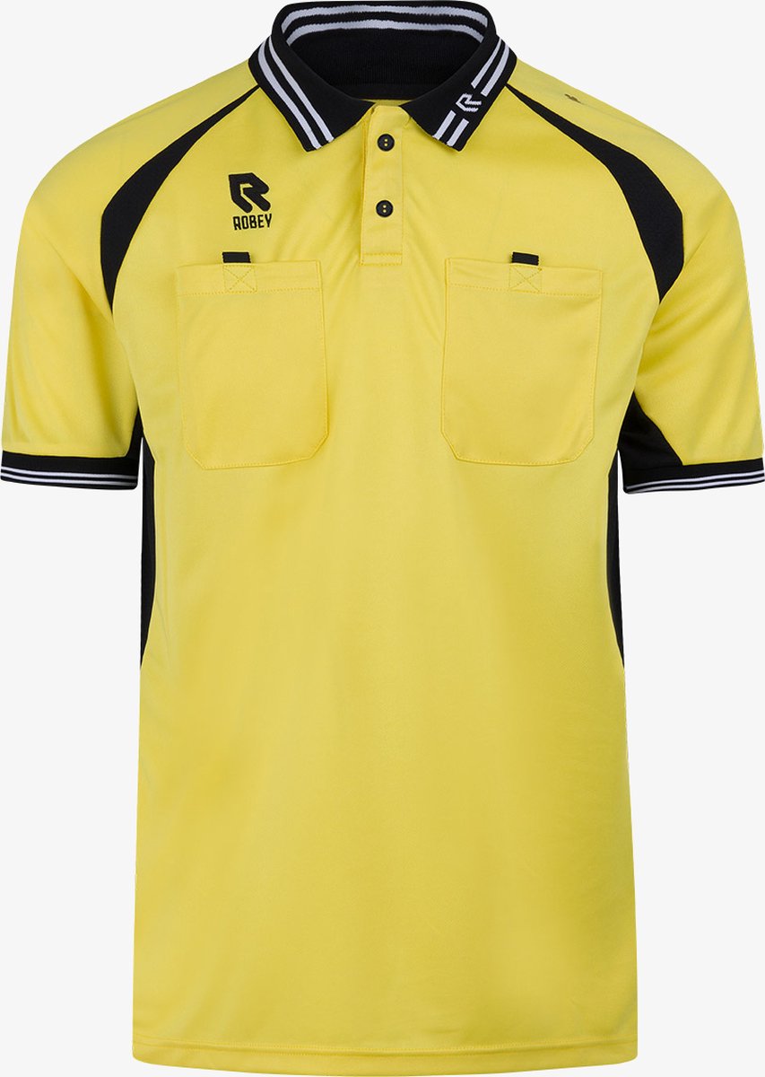 Robey Scheidsrechtersshirt Korte Mouw Heren - Geel | Maat: S