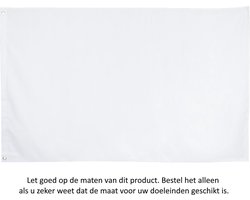 Witte Vlag 90x60CM - White Flag - Overgave - Zelf beschilderen - Zelf Een Vlag Maken - Spandoek - Flag Polyester