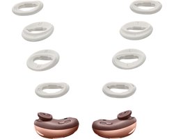 kwmobile anti-slip dopjes voor oordoppen - geschikt voor Samsung Galaxy Buds Live - Set van 8 - Van silicone in wit