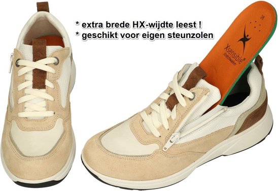 Xsensible -Dames - beige - sneakers - maat 42