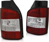 Achterlichten - voor VW T5 10-15 TRANSPORTER - LED - ROOD WIT