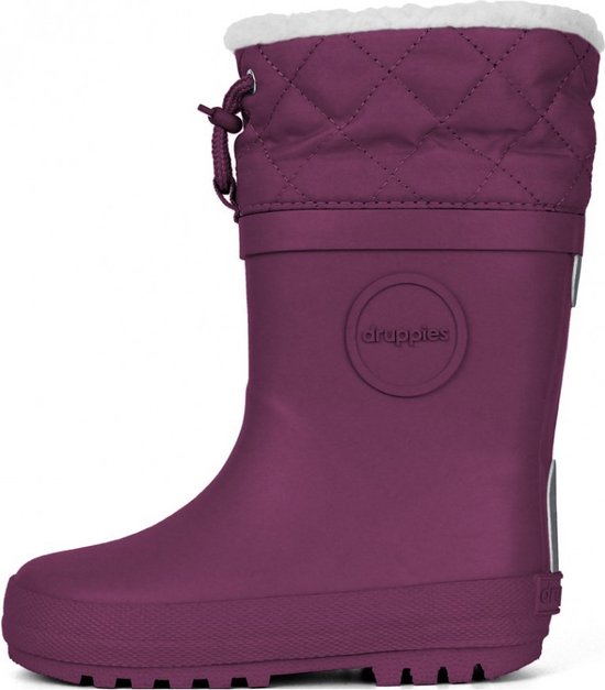 Druppies Winterlaarzen Dames - Regenlaarzen Gevoerd - Paars - Maat 39