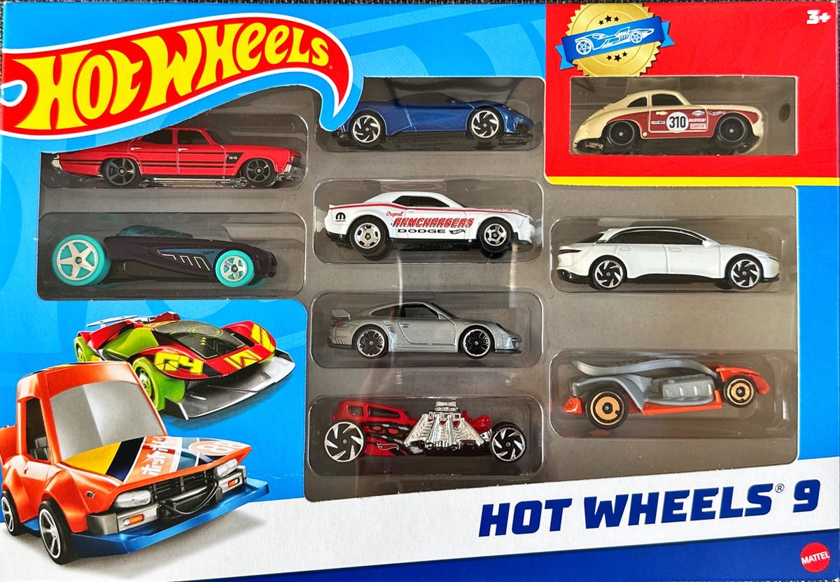 Hot Wheels Coffret 10 véhicules, jouet pour enfa…