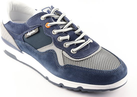 Australian Footwear - Mazoni Sneakers Blauw - Blue-Grey-Orange - 42