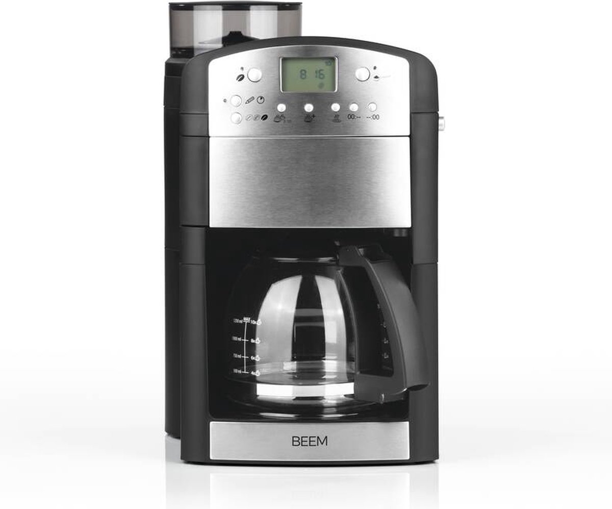 Beem Koffiezetapparaat met koffiemolen - 1,25L - 1000W - met timer