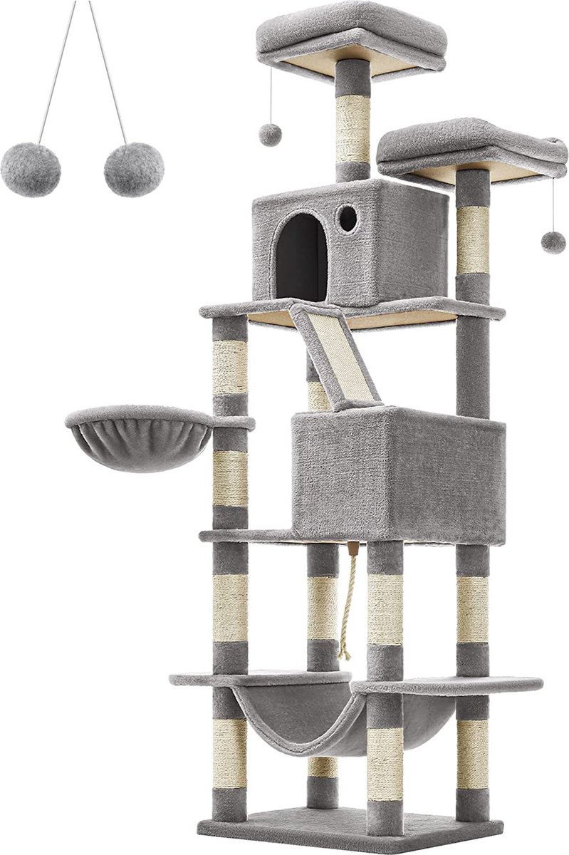 kattenkrabpaal / grote klimboom - speelhuis voor katten / playhouse for cats 60 x 50 x 206 cm