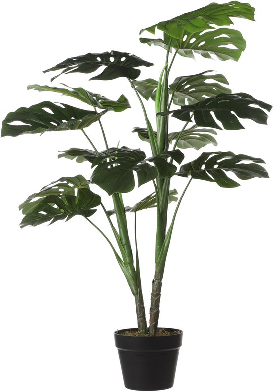 Foto: Mica decorations kunstplant monstera struik staand h100 cm grote huis kantoorplant nepplant kamerplant