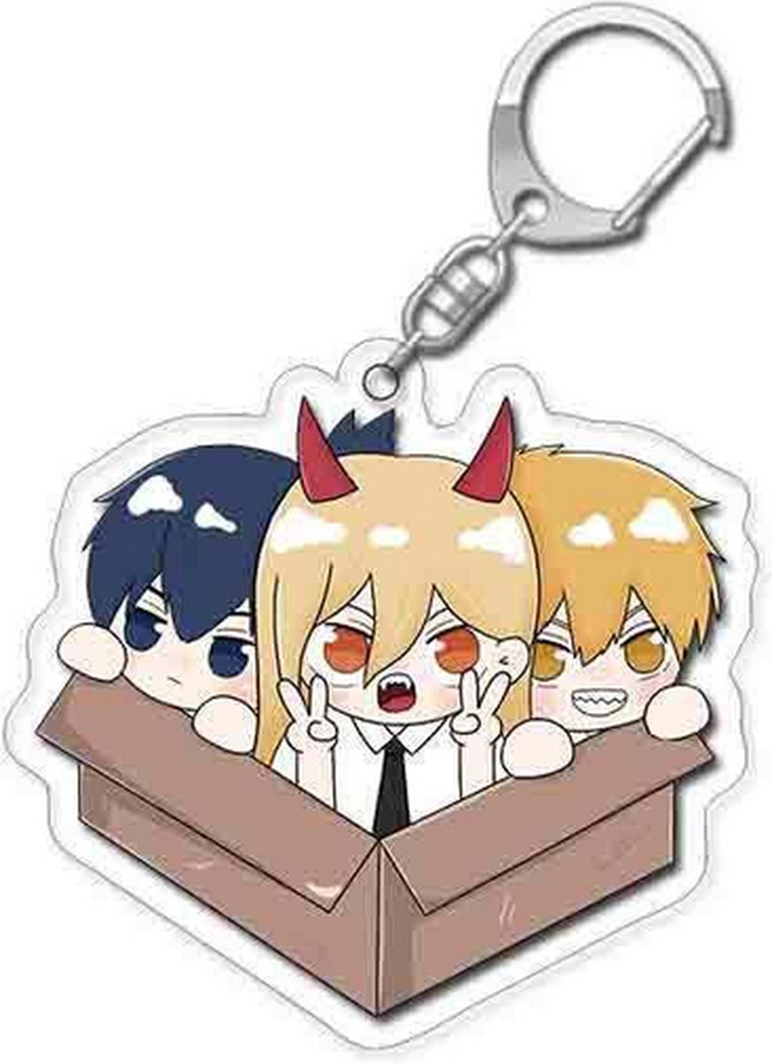 Chainsaw Man - Power - Blood Devil - Aki Hayakawa - Denji - Doos - Sleutelhanger/Keychain - Anime Merchandise - Figure - Manga