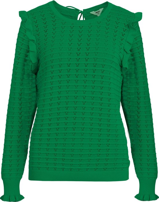 Object Sweater Objjasmin L/s Knit Pullover Pb13 23040774 Fern Green Ladies Size - XL