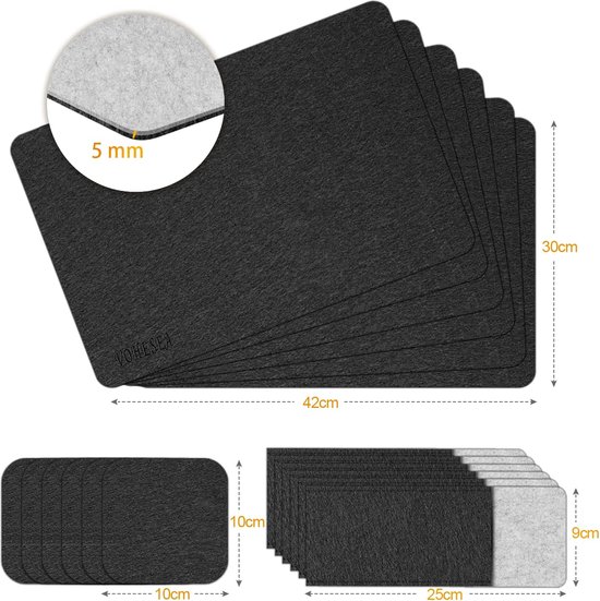 Set van placemats Tafel Decoratie Dineren Eetkamer Accessoires bol