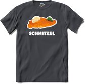 Schnitzel -  grappig verjaardag kleding cadeau - eten teksten - T-Shirt - Heren - Mouse Grey - Maat S