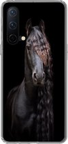 Geschikt voor OnePlus Nord CE 5G hoesje - Paarden - Fries - Manen - Zwart - Dieren - Siliconen Telefoonhoesje