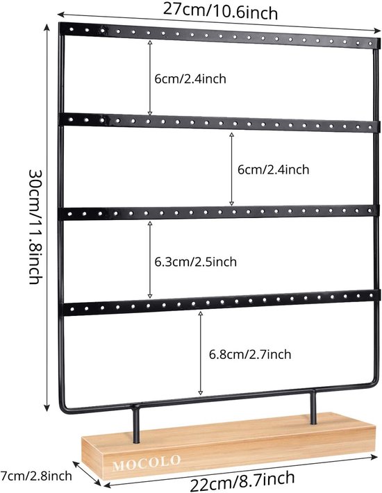 Display Standaard Belle Vous Sieraden Organizer Display Standaard - Dubbele 3-Laags ...