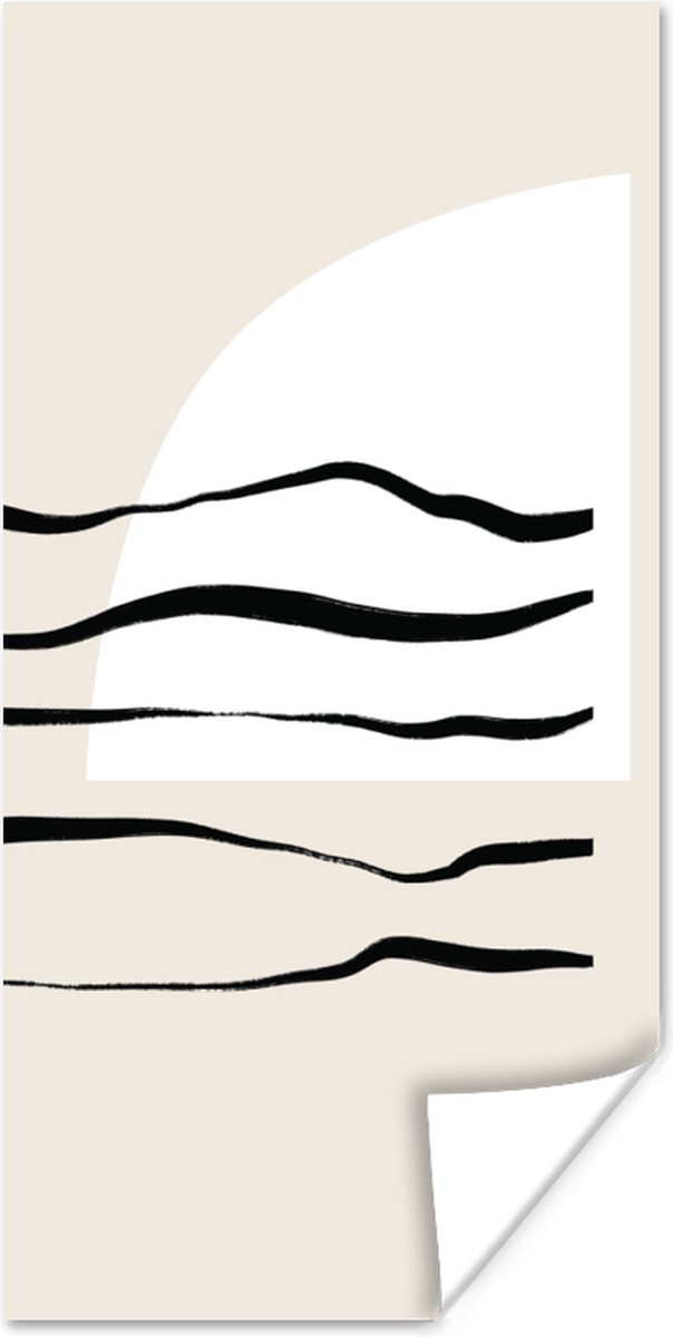 Poster Abstract - Lijn - Pastel - 40x80 cm