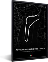 Cadre photo avec affiche - Racing - F1 - Circuit - Italie - Autodromo Nazionale Monza - Zwart - 40x60 cm - Cadre pour affiche