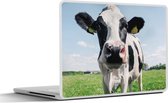 Laptop sticker - 10.1 inch - Koe - Weiland - Natuur - Dieren - Gras - 25x18cm - Laptopstickers - Laptop skin - Cover