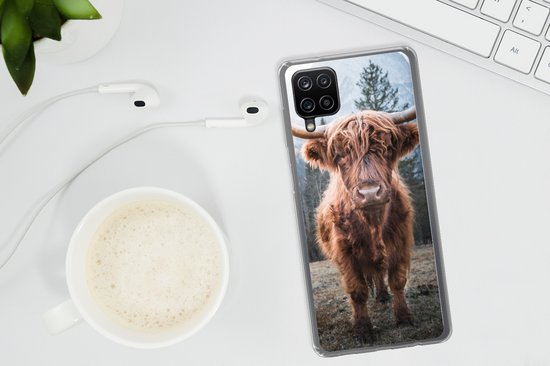 Coque Samsung Galaxy A12 - Highlander écossais - Vache - Animaux - Berg - Nature - Coque de téléphone en Siliconen