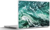 Laptop sticker - 14 inch - Oceaan - Water - Zee - Luxe - Groen - Turquoise - 32x5x23x5cm - Laptopstickers - Laptop skin - Cover