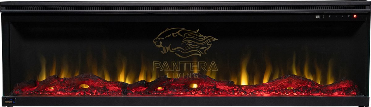 Pantera Pro 3D 72” 182cm-Sfeerhaard-elektrische sfeerhaard-inbouwhaard-open haard-verwarmd.