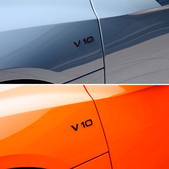Emblème de voiture V10 Zwart - Badge autocollant - Emblème V10 - universel/toutes les marques de voiture - pour hayon - Accessoires de vêtements pour bébé de voiture