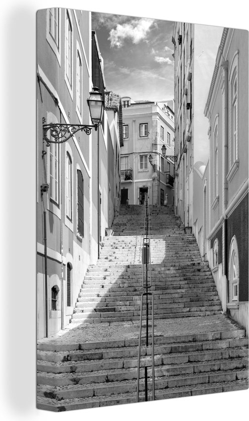 Tableau sur toile Rue du plus vieux quartier de Lisbonne au