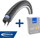 Fietsband - Schwalbe - Buiten- & binnenband - Marathon Plus & DV9 - 24 inch x 1 1/8 - 1.75- 32 mm