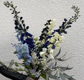 Seta Fiori - Delphinium boeket - blauw - 120cm -