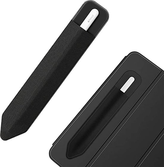 Universeel stylus pen hoesje - Zelfklevende pencil case geschikt voor Apple Pencil 1/2 - Elastische pen houder - Zwart