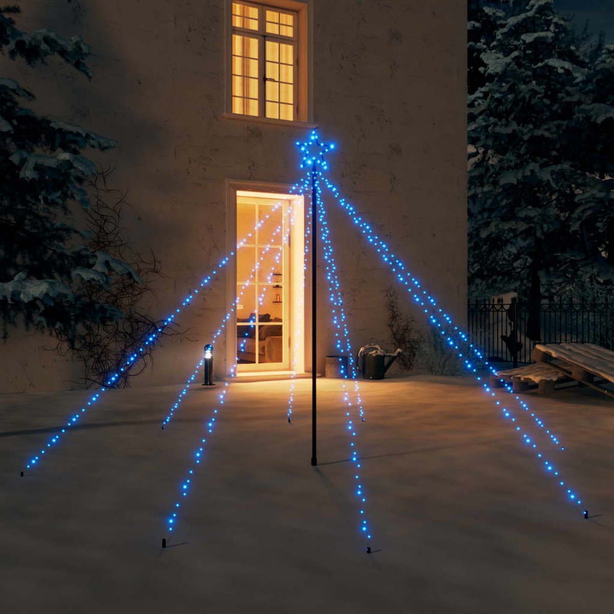 Prolenta Premium - Kerstboomverlichting 400 LED's binnen/buiten 2,5 m blauw