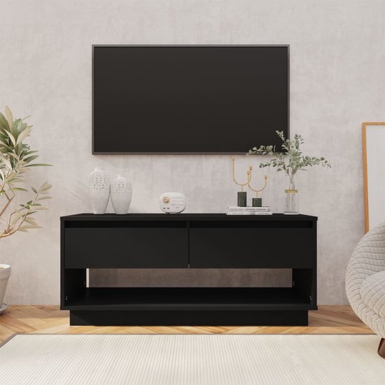 Leeuw Vooruitzien programma Prolenta Premium - Tv-meubel 102x41x44 cm spaanplaat zwart | bol.com