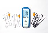Peaktech 8104 - meetapparatuur set -  thermometer 2 kanaals - thermokoppel - infrarood thermometer - temperatuur - dauwpunt