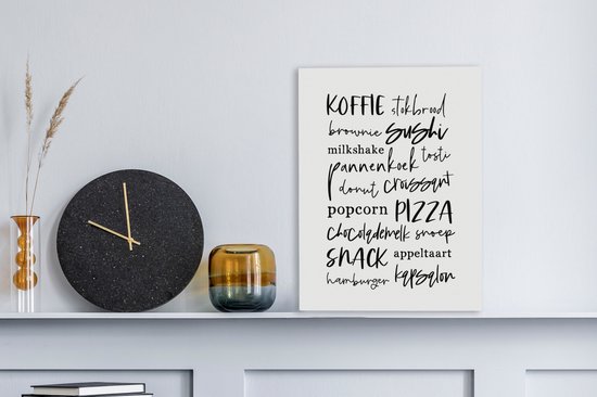 Toile Peinture Cuisine - Citations - Nourriture - 30x40 cm - Décoration murale