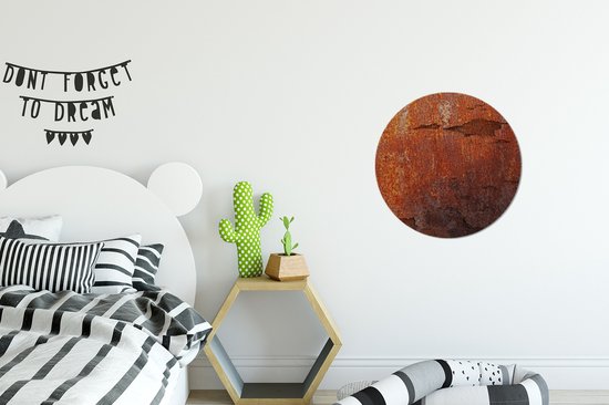 WallCircle - Cercle mural - Cercle mural - Rouille - Vintage - Acier - Aluminium - Dibond - 30x30 cm - Intérieur et Extérieur
