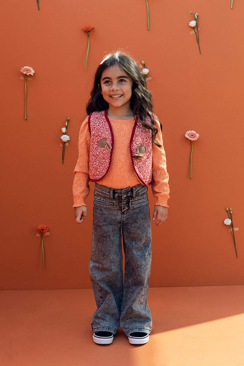 Looxs Revolution 2301-7001-974 Meisjes Sweater/Vest - Maat 116/128 - rood dessin van Polyester