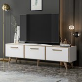 TV meubel Brønderslev 160x37x45 cm wit