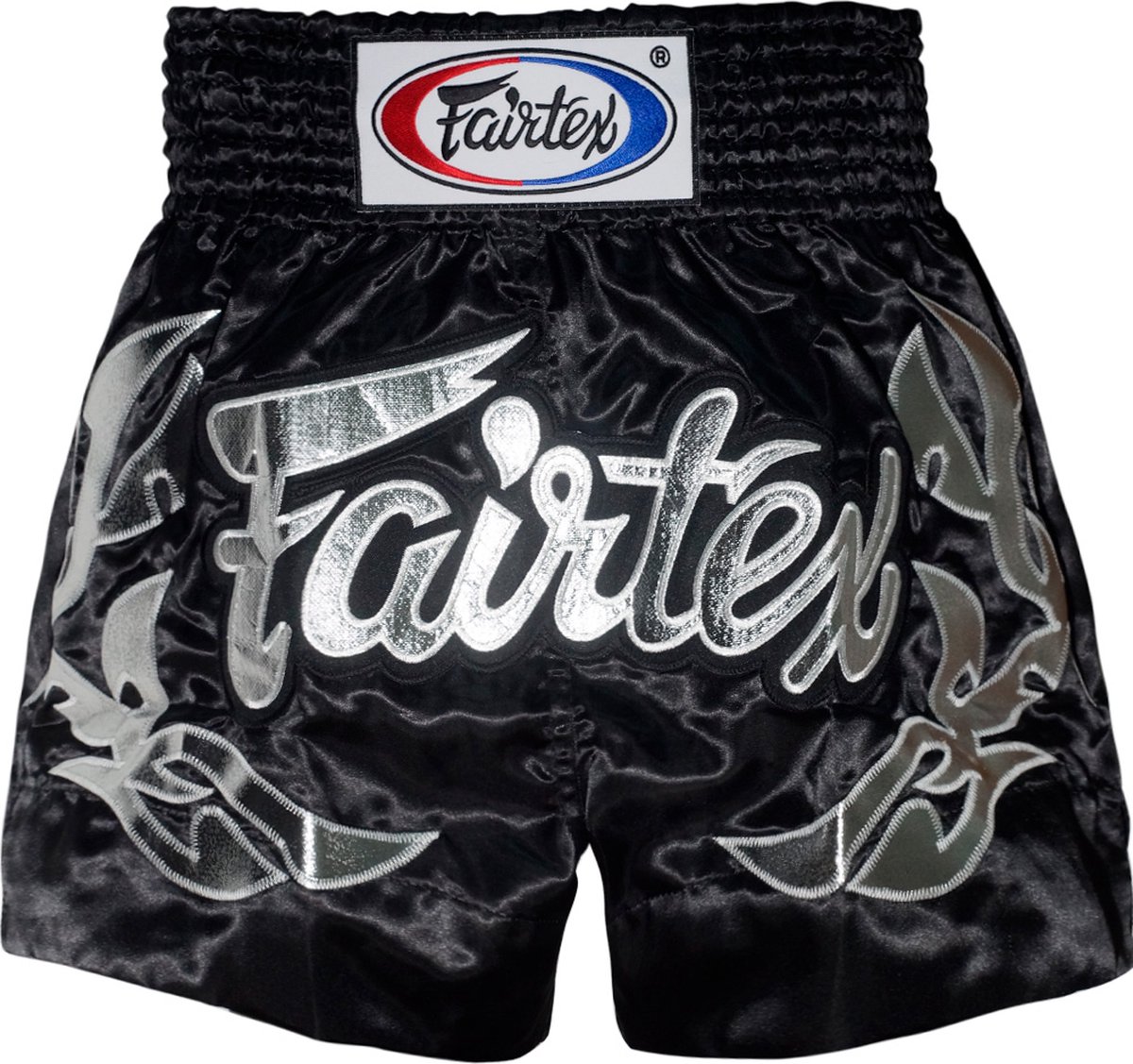 Fairtex Muay Thai Shorts - Eternal Silver - zwart/zilver - maat M