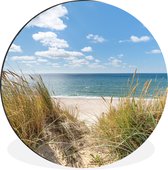 Cercle Mural - Cercle Mural - Dune - Herbe - Mer - Plage - Aluminium - Dibond - 60x60 cm - Intérieur et Extérieur