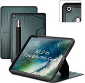 Zugu case - iPad 10.2 Gen 7, 8 & 9 (2019/2020/2021) - oersterke luxe flip-over case - volledige 360˚ bescherming – met multifunctionele standaard functie – geschikt voor Apple Pencil - Pine Green
