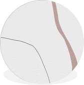 WallCircle - Wandcirkel ⌀ 60 - Lijn - Pastel - Design - Ronde schilderijen woonkamer - Wandbord rond - Muurdecoratie cirkel - Kamer decoratie binnen - Wanddecoratie muurcirkel - Woonaccessoires