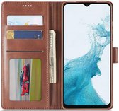 LC.IMEEKE Hoesje Portemonnee Book Case Bruin Geschikt voor Samsung Galaxy A23