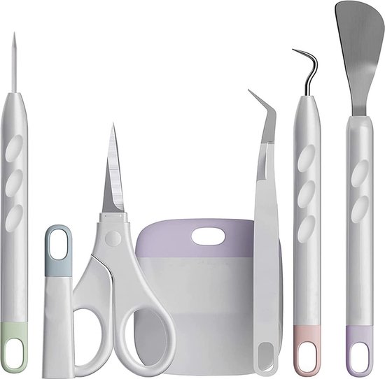 Beasert knutselgereedschap set plotter accessoires 6 stuks vinyl onkruidverwijdering gereedschap Vinyl basisgereedschap set voor onkruidverwijdering, silhouette, HTV, Cameos, groen