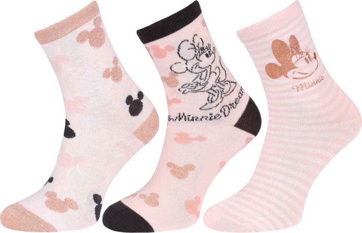 Minnie Mouse Disney - lange sokken 37/42 - 3 paar