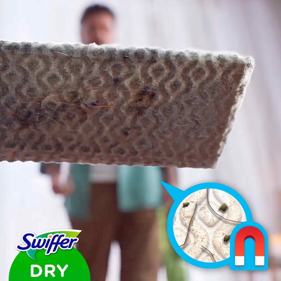 Swiffer Floor Cleaner Lingettes sèches pour sol - Attrape et retient la poussière - 51 Recharges