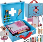 Houten Doktersset Speelgoed - met accessoires - Draagkoffer - Dokterskoffertje - Voor Jongens en Meisjes