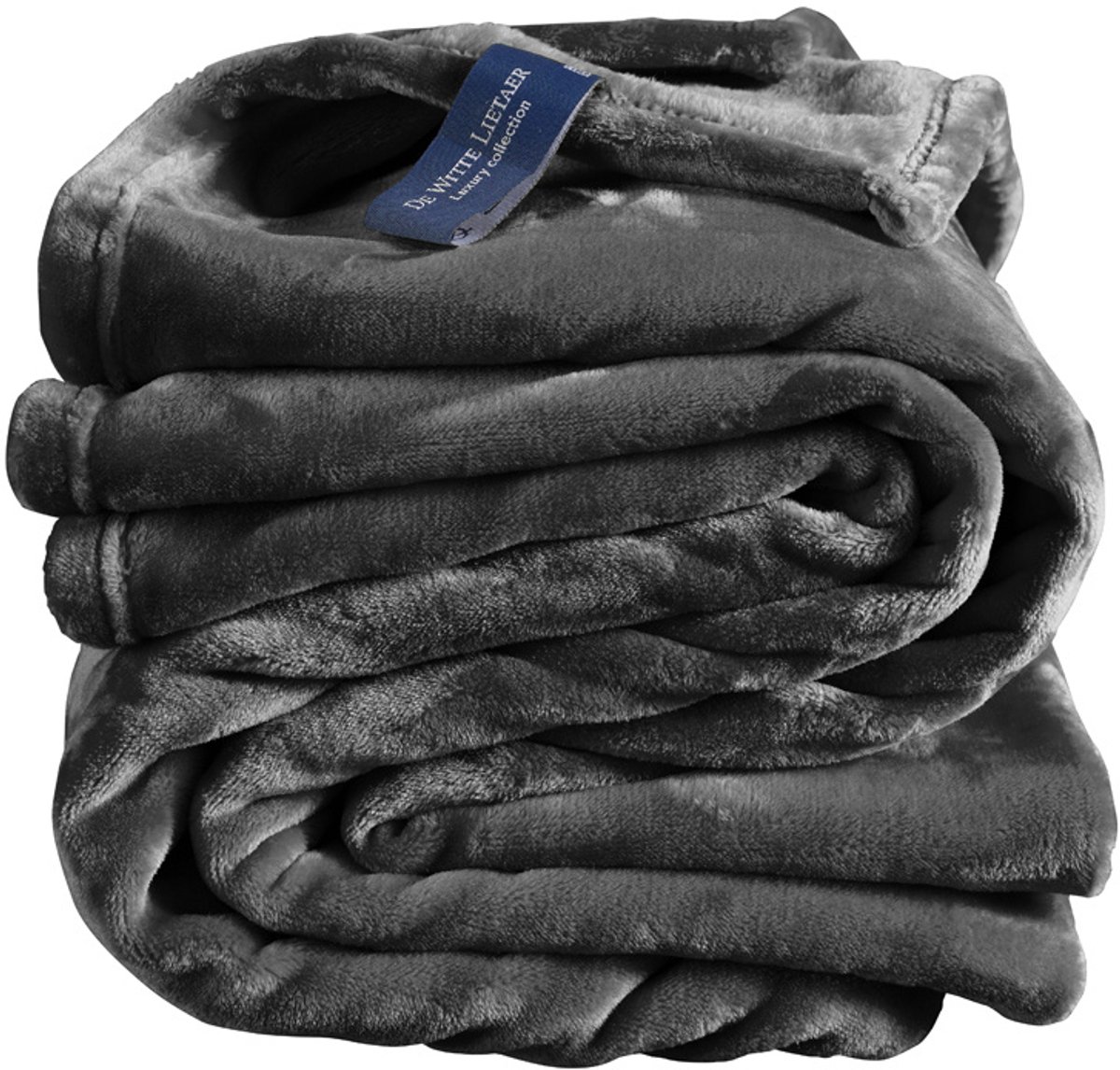 De Witte Lietaer Fleece deken Cosy - 150 x 200 cm - Dark ebony