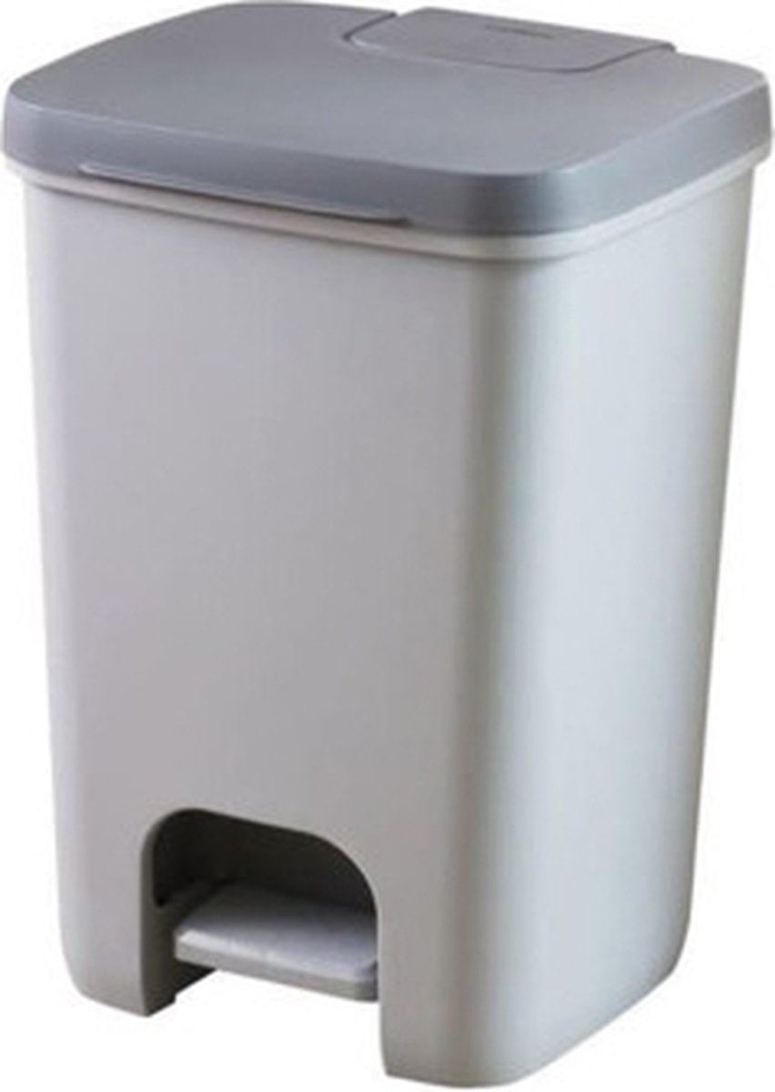 Curver Essentials pedaalemmer - 20L - Zilver / Antraciet