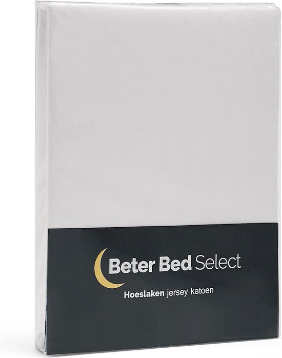BeterBed Select Jersey Hoeslaken - 100 x 200/210/220 cm - 100% Katoen - Matrasbeschermer - Matrashoes - Wit
