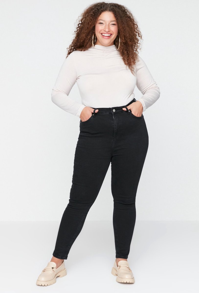 Grandes tailles Jean skinny taille haute pour femme | bol.