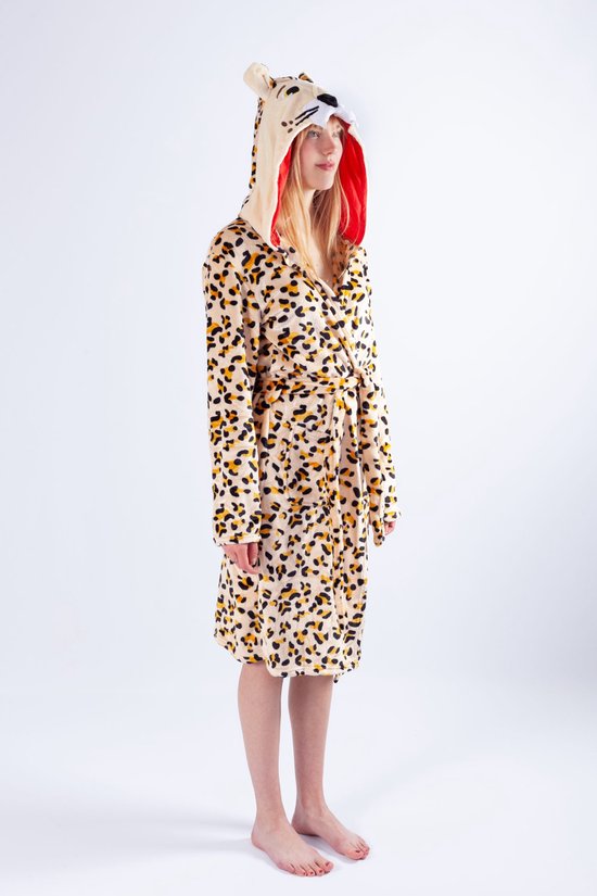 KIMU peignoir léopard 110-116 imprimé léopard costume imprimé léopard guépard