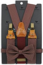 Sir Redman - bretels combi pack - Talented Tailor bordeaux - bordeaux / cognac / lichtblauw